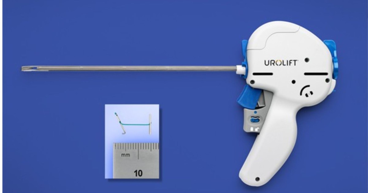 What does the Urolift System device involve?