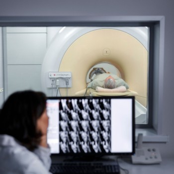 MRI scan with contrast (two anatomical regions)