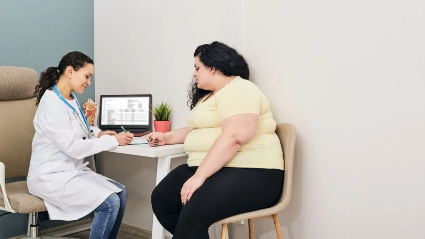 Doctor with a patient during an assessment consultation