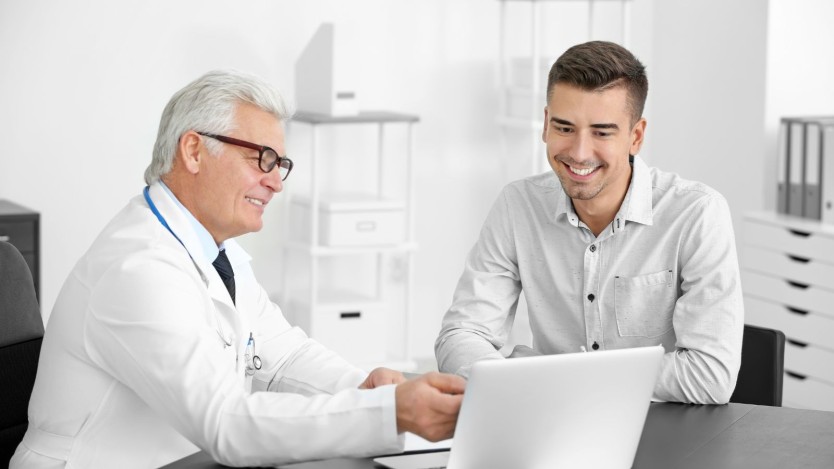 General surgeon and patient in a consultation