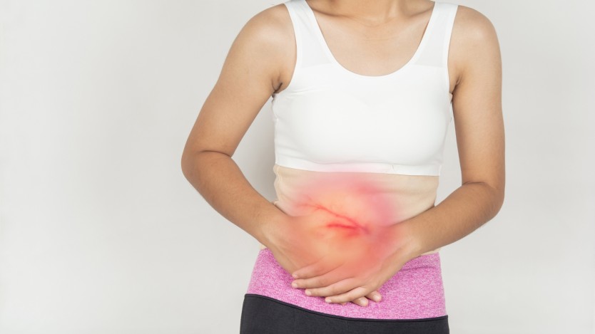 Pain caused by an umbilical hernia