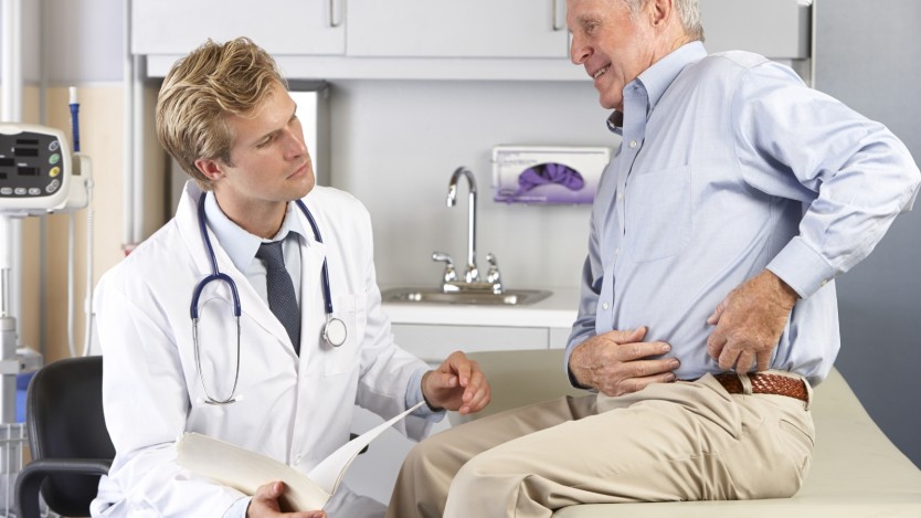 Patient with problems in the hip