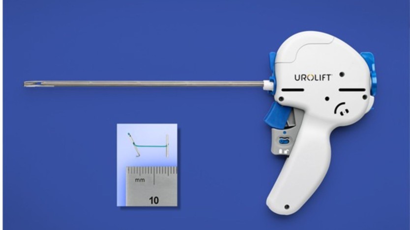 What does the Urolift System device involve?